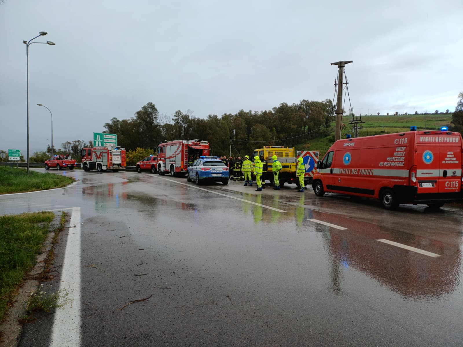 Nella Galleria di Segesta si simula un incidente con incendio