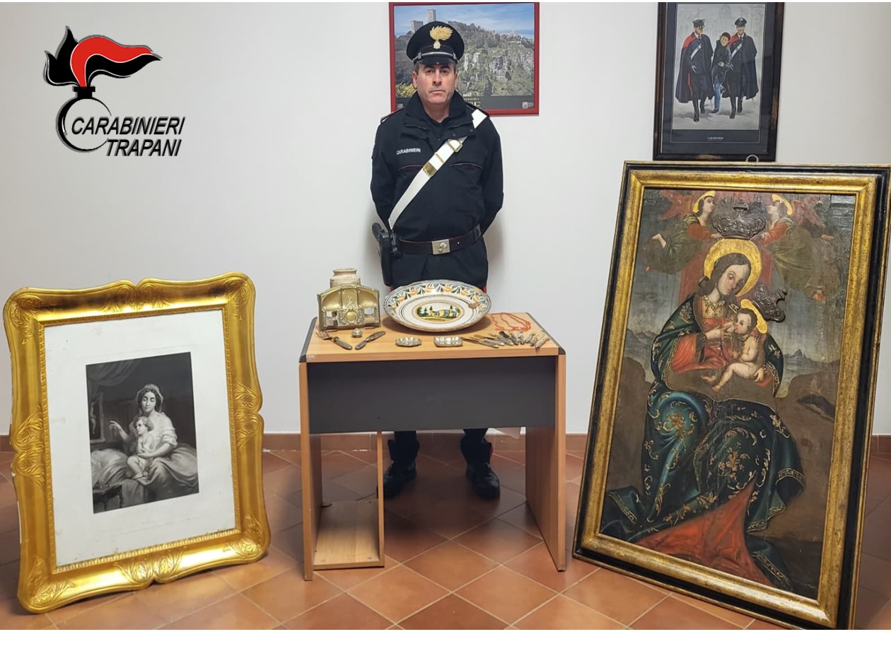 A Erice recuperati beni storici rubati da un 44enne, arrestato