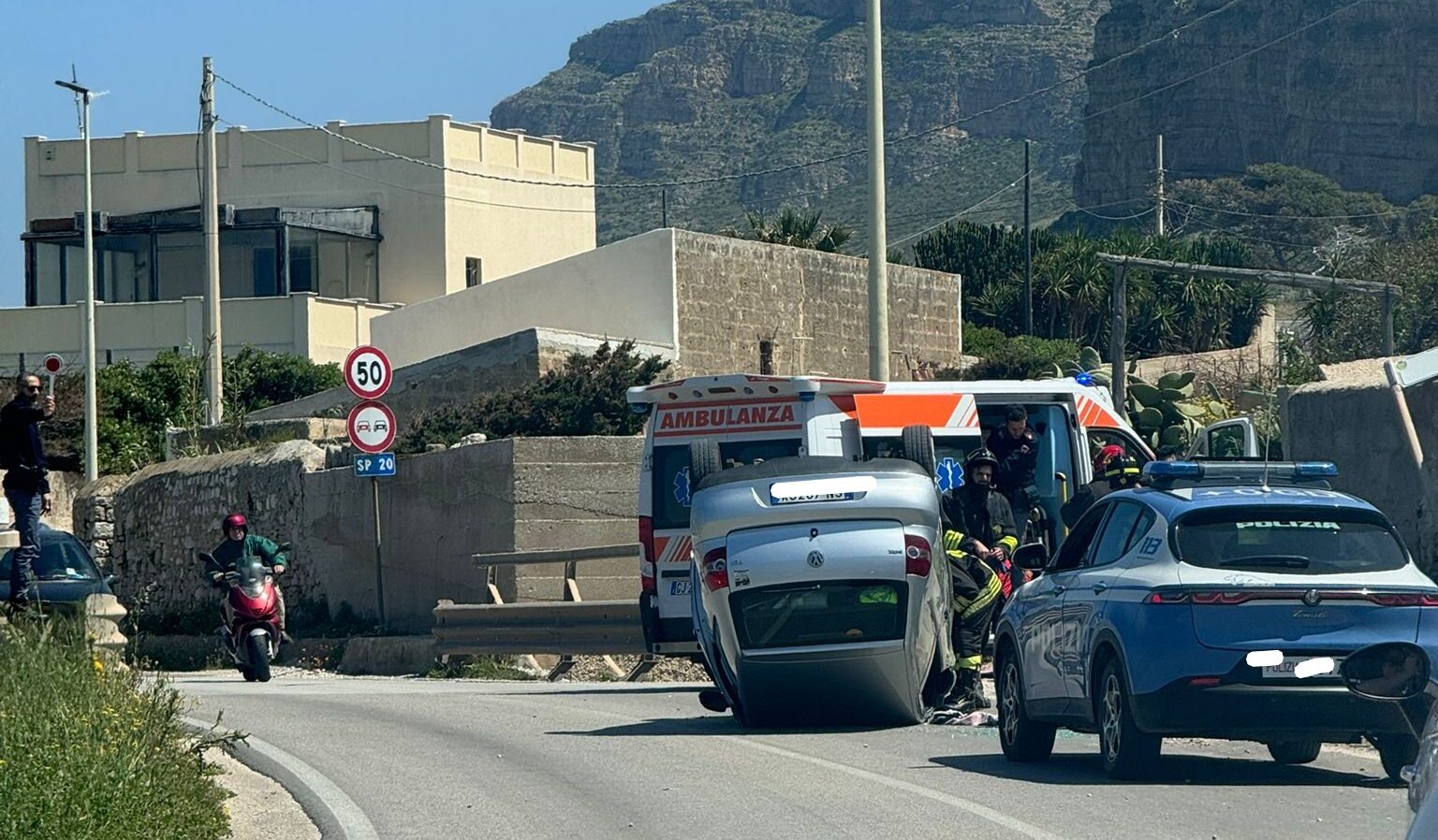 Erice, incidente autonomo in zona san Cusumano