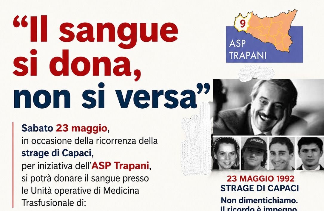 Negli ospedali di Trapani e Marsala donazione di sangue per la Strage di Capaci