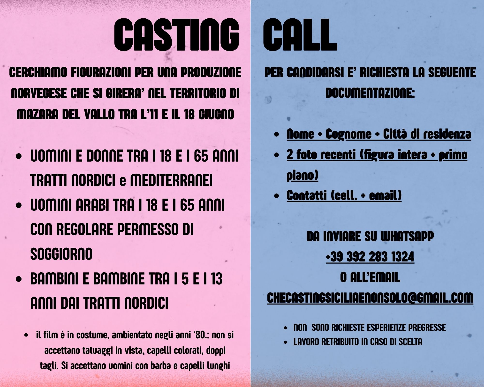 Casting aperti a Mazara del Vallo per la serie internazionale “HENKI”