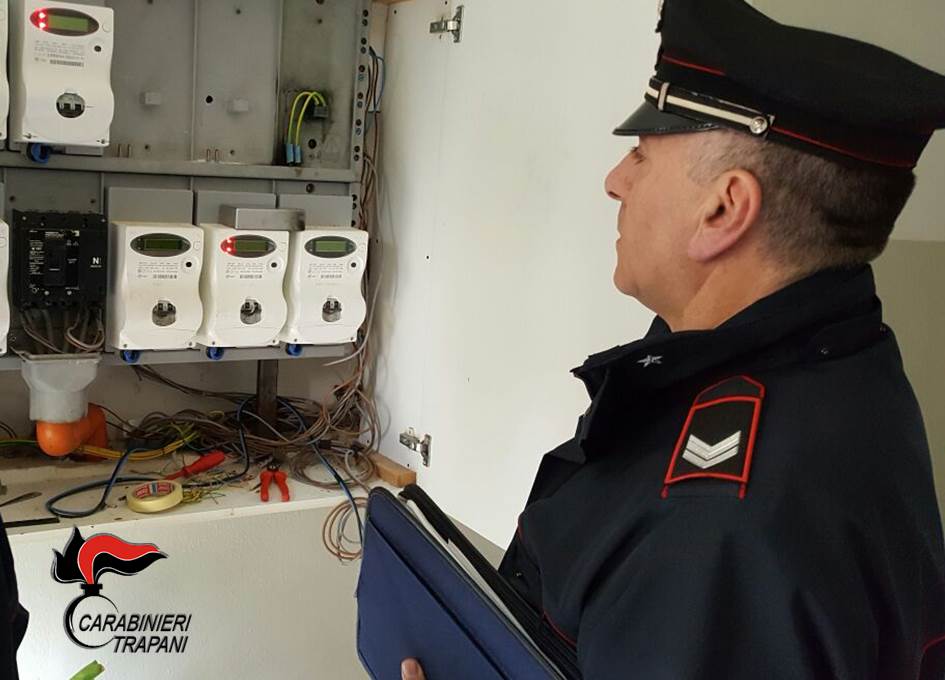 Furti di energia elettrica, nel trapanese 15 arresti e 24 denunce da inizio anno