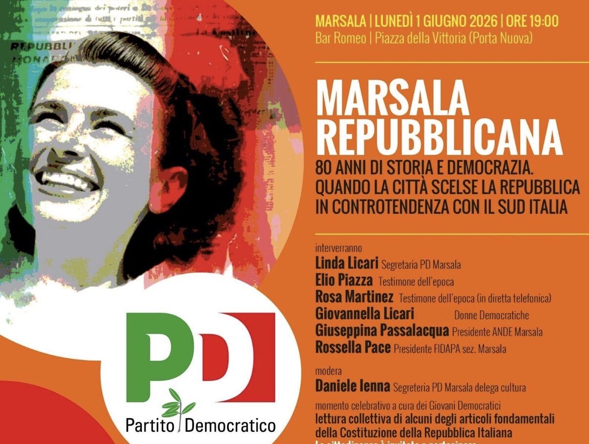 80 anni di Repubblica, a Marsala iniziativa del PD a Porta Nuova