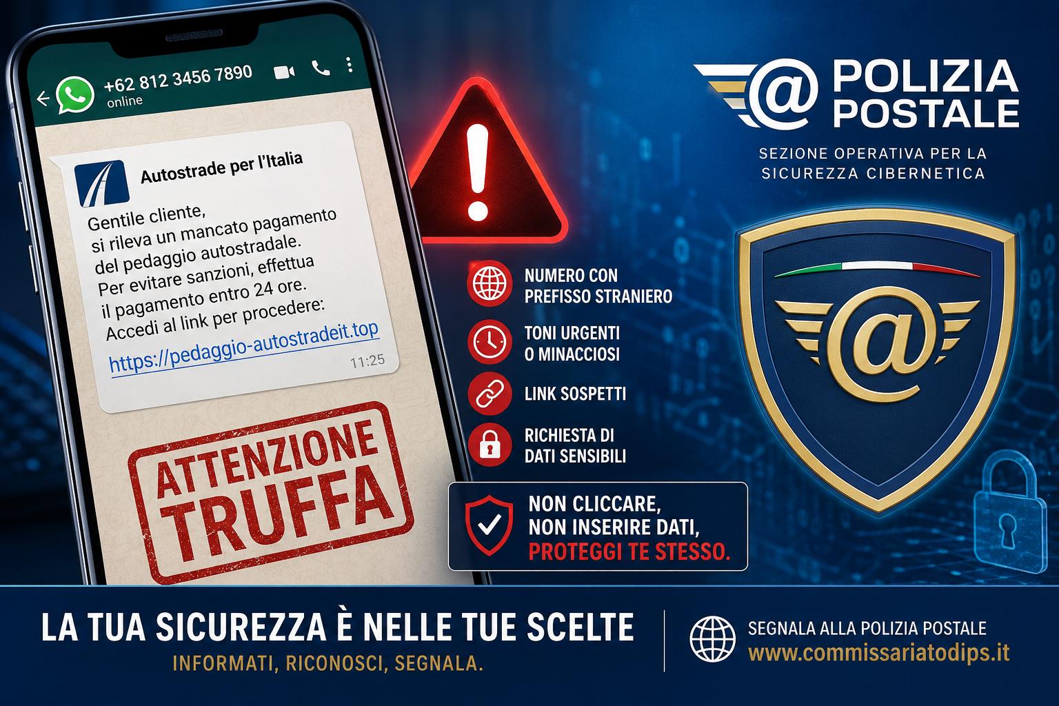 Pedaggi fantasma su WhatsApp: attenzione alla nuova truffa
