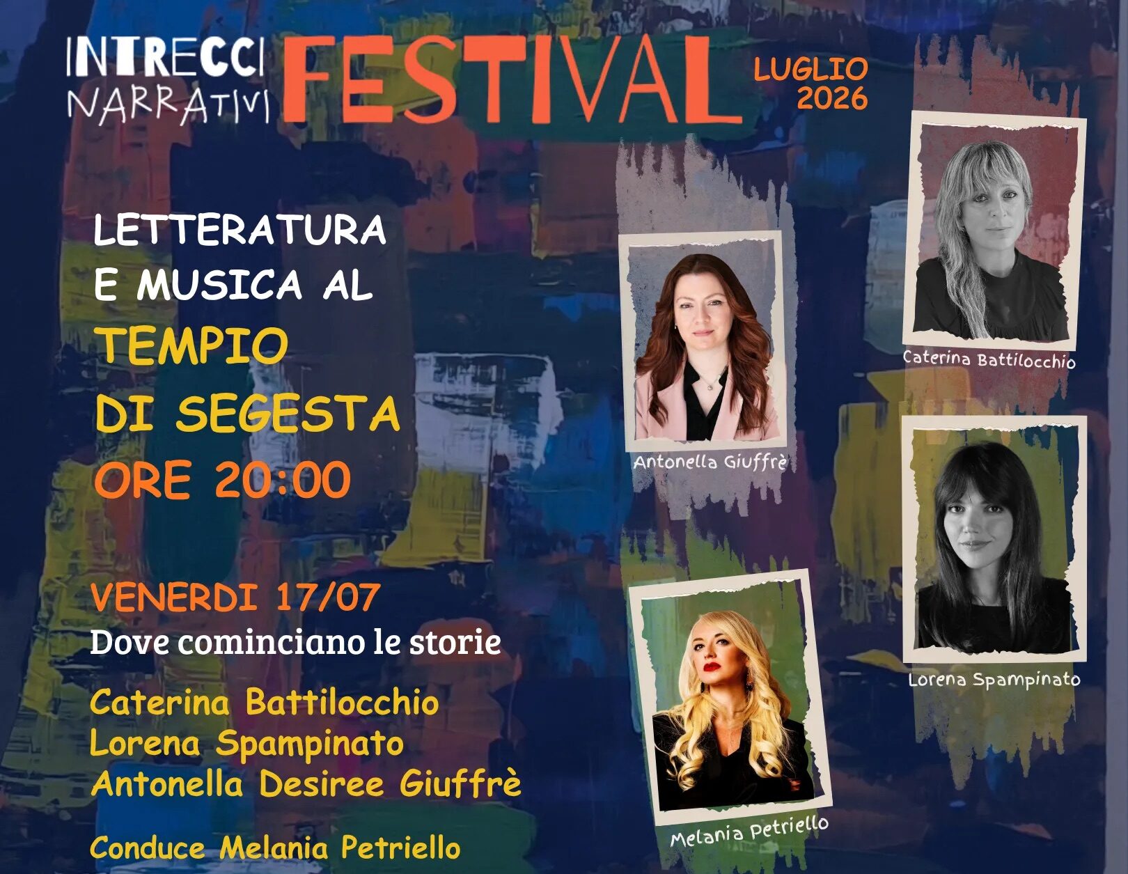 Intrecci Narrativi Festival al Tempio di Segesta si inaugura il 17 luglio