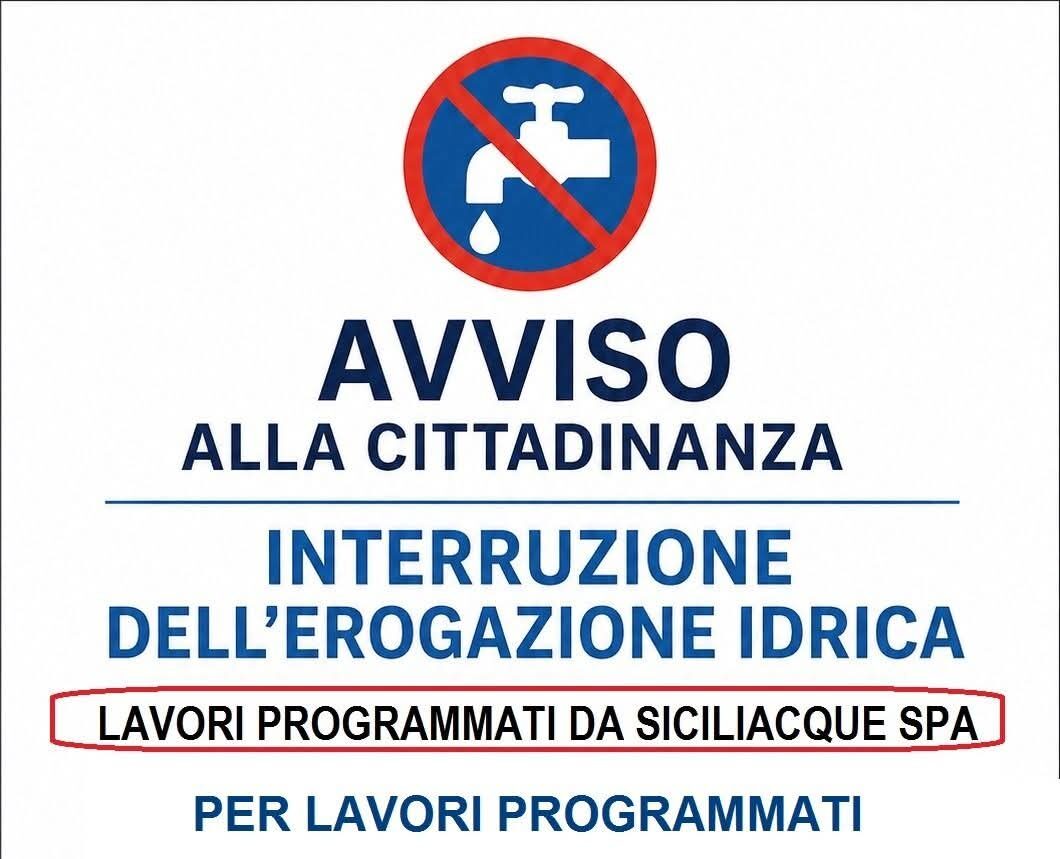 Petrosino senza acqua per 3 giorni per lavori alla rete idrica: “Fate le scorte”