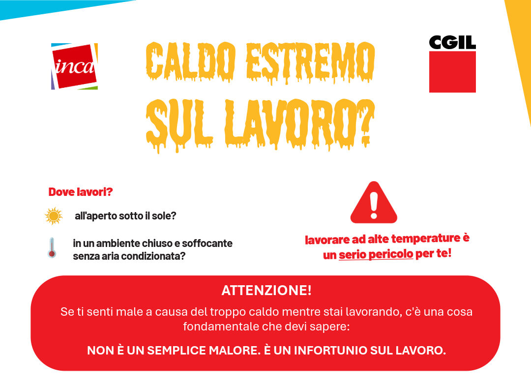 Caldo estremo sul lavoro: Fillea Cgil e Patronato Inca lanciano la campagna di tutela