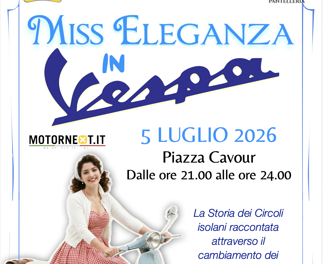 Vespa Club Pantelleria lancia “Miss Eleganza in Vespa”