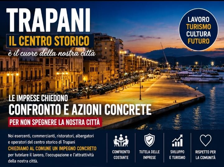 Trapani, appello di commercianti e operatori del centro storico, iniziativa l’11 giugno