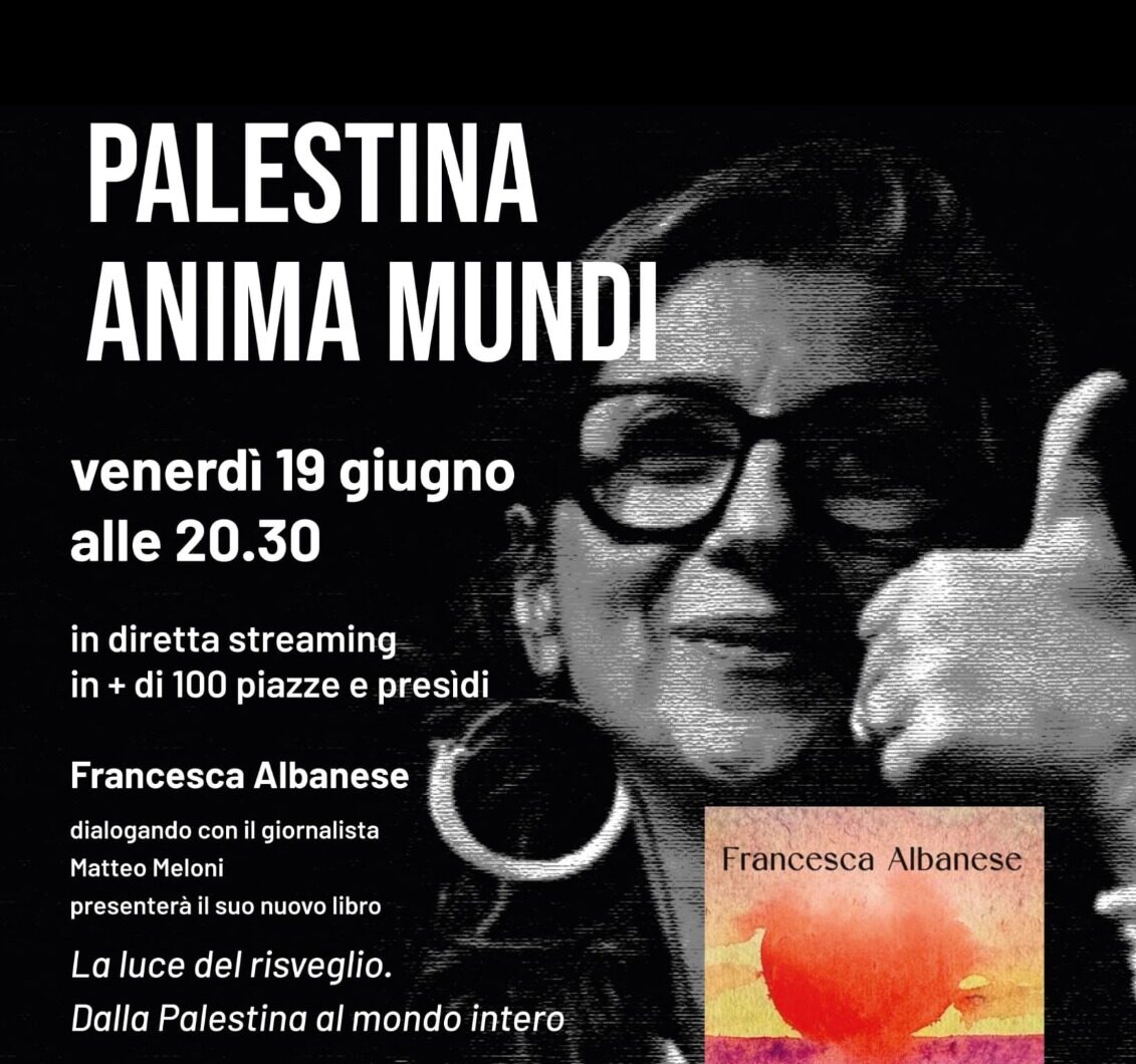 Marsala aderisce a Palestina Anima Mundi in diretta con Francesca Albanese