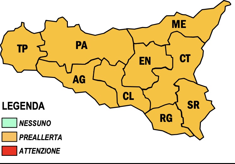 Sicilia rovente, ancora preallerta arancione per caldo e incendi