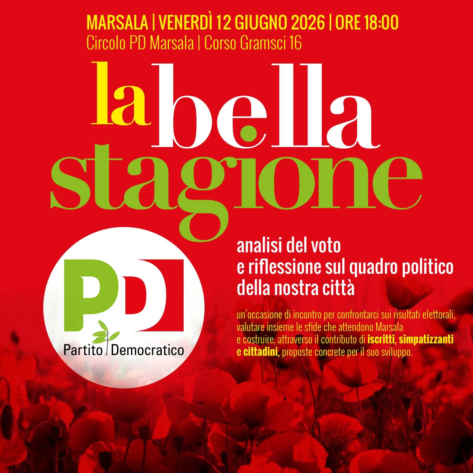 Marsala, assemblea pubblica del Partito Democratico