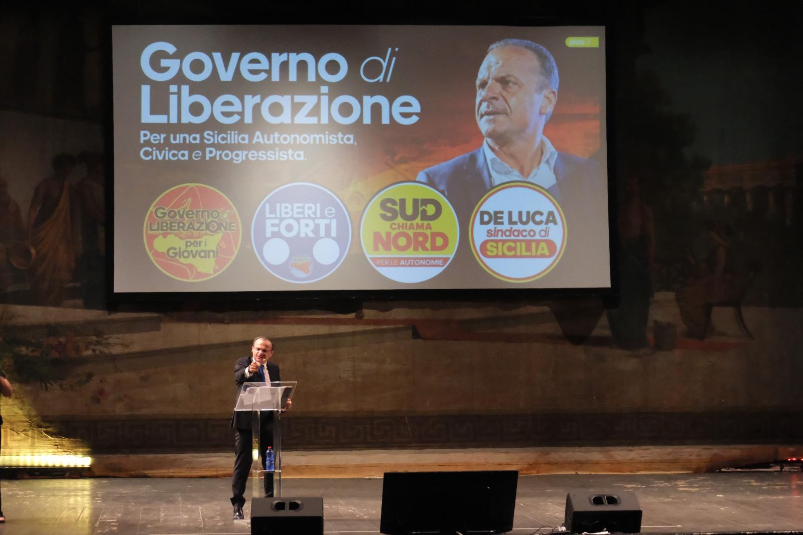 Cateno De Luca lancia da Palermo il Governo di Liberazione: “Costruiremo una coalizione ampia”