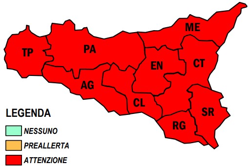 Il caldo non molla la presa: in Sicilia continua l’allerta rossa per incendi e ondate di calore