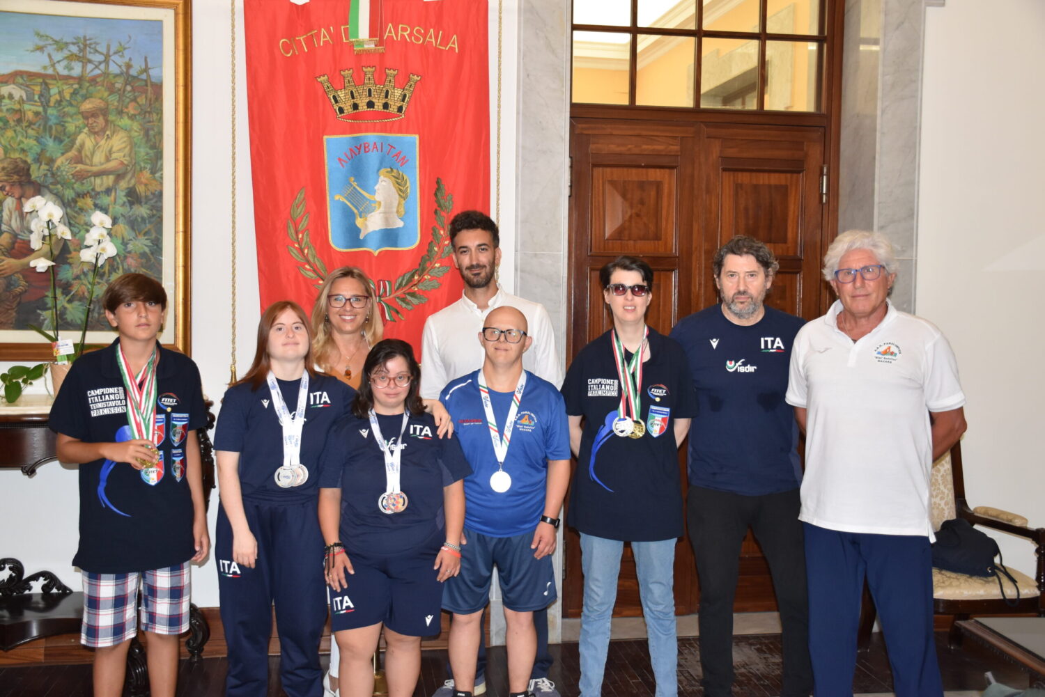 Gli atleti paralimpici della “Rodolico” ricevuti al Comune di Marsala