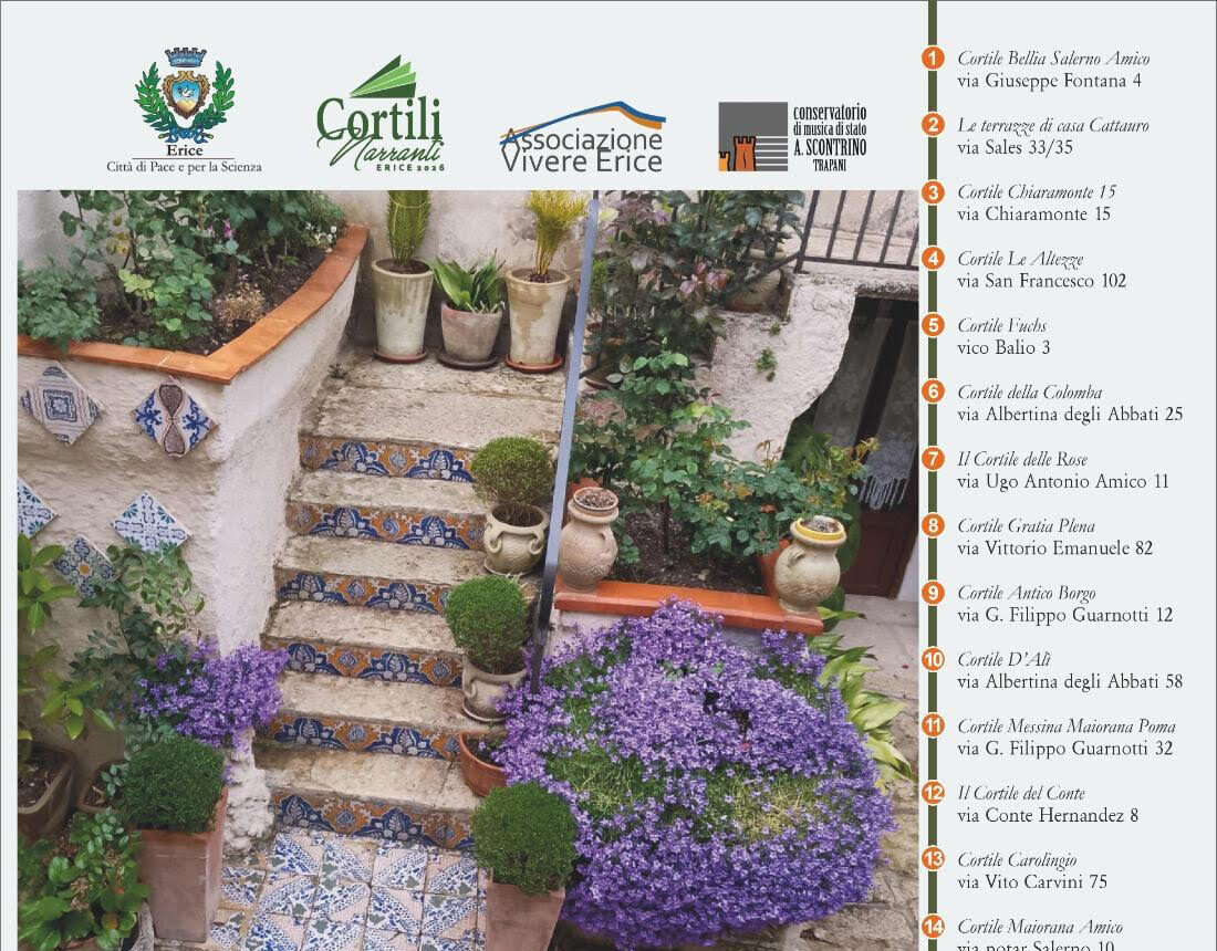Erice riapre dopo dieci anni i suoi “Cortili fioriti” il 18 e 19 luglio