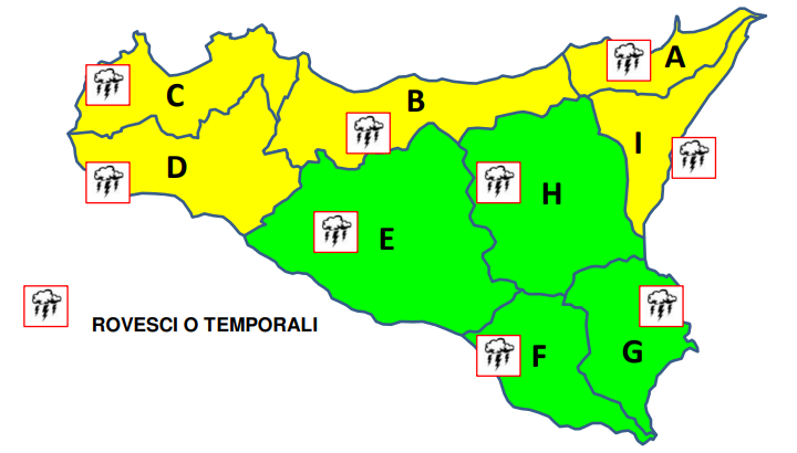 Pioggia e temperature in calo: arriva il maltempo in Sicilia
