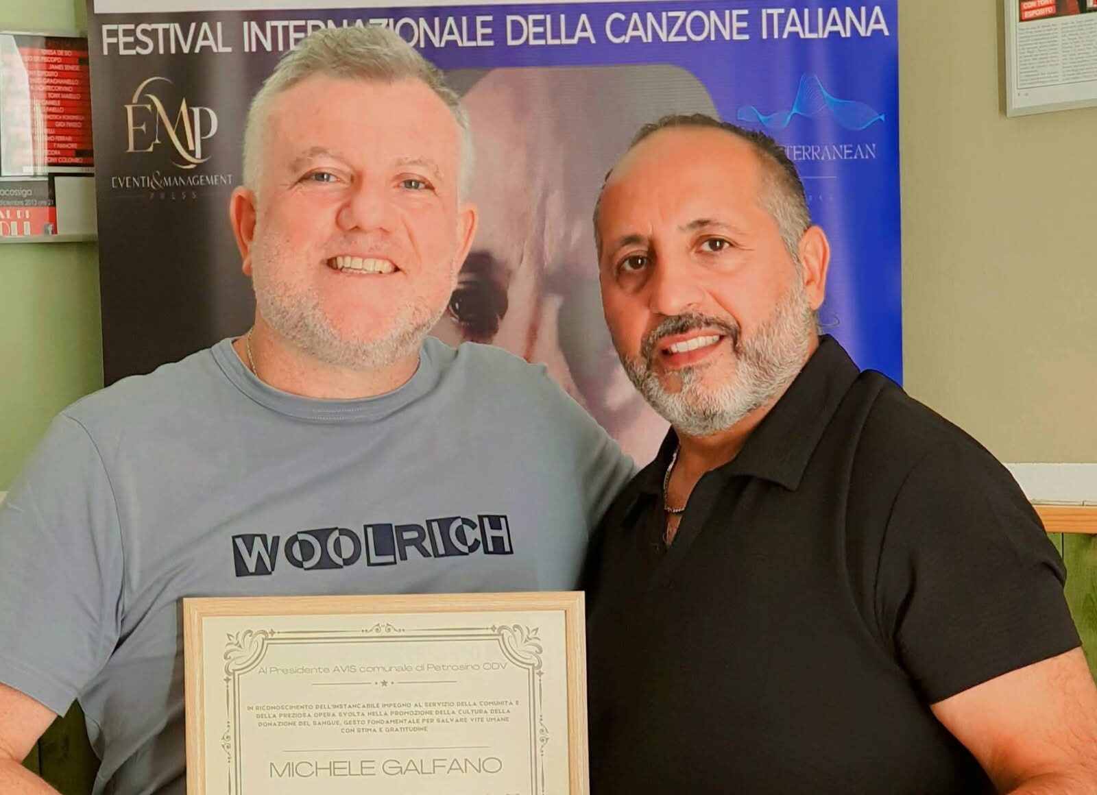 Petrosino, premiato il presidente dell’Avis Michele Galfano