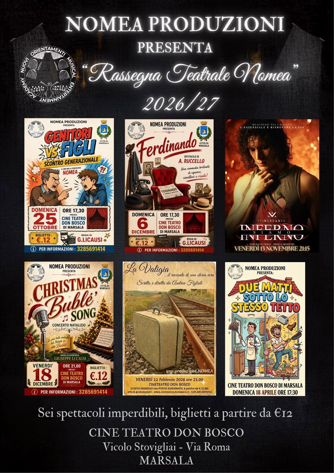 Al Cine Don Bosco di Marsala si torna a teatro… ad ottobre