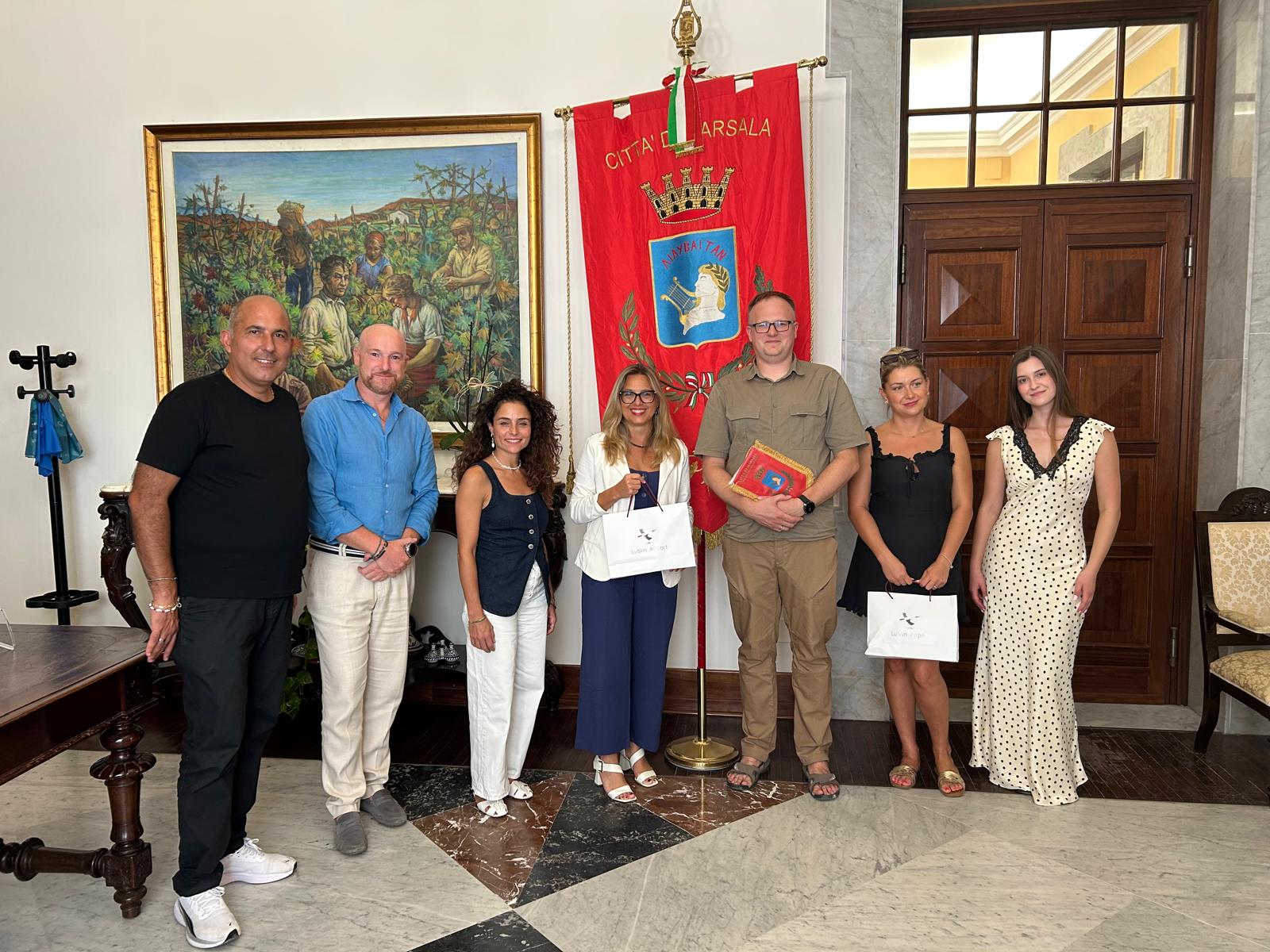 Delegazione dell’aeroporto di Lublino in visita al Comune di Marsala
