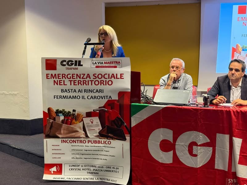 Carovita, la Cgil di Trapani propone aiuti fino a 1.200 euro per le famiglie