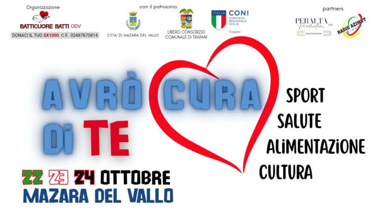 Mazara del Vallo, tre giorni per la prevenzione con “Avrò cura di te”￼