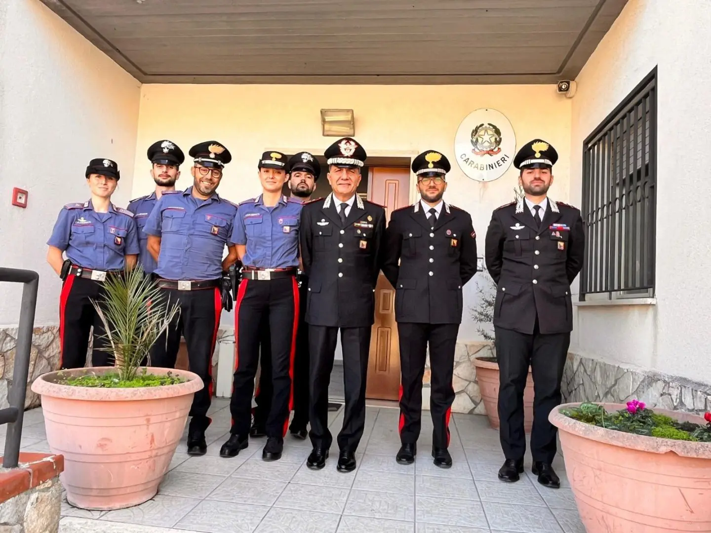 Il Generale dei Carabinieri Del Monaco in visita a Santa Cristina Gela e Piana degli Albanesi